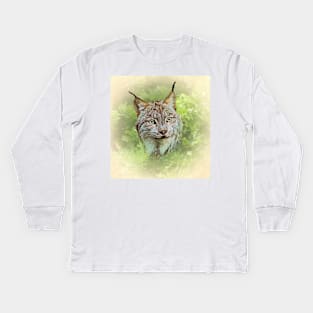 Lynx portrait Kids Long Sleeve T-Shirt